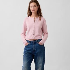 GAP Soft Pink Knit Cardigan